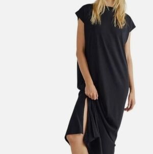 NWT. Free People (Free-est) All Day Long Midi T Shirt Dress W/ Pockets. Size S